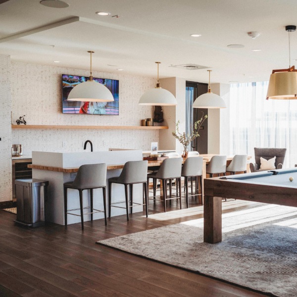 Play a round of pool or have a watch party at the wet bar in our swanky billiards lounge. 🎱

#LiveThePullman #ThePullmanApts #DenverLiving #StylishLiving #ThePullmanUnionStation #DenverApartments #LuxuryApartments #ApartmentGoals #NowLeasing #Billiards #BilliardsLounge #WetBar
