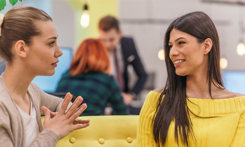 Women chatting and having good conversation